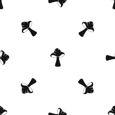 Büyük mantar deseni sorunsuz siyah