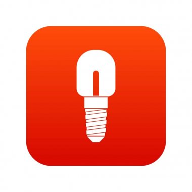 Ampul simgesi dijital kırmızı