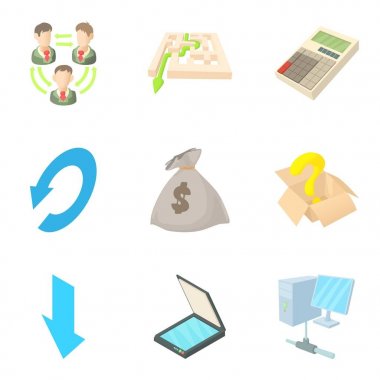 Nakit dikkate Icons set, karikatür tarzı