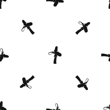 Zehirli mantar deseni sorunsuz siyah