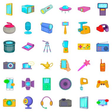 Aracı Icons set, karikatür tarzı