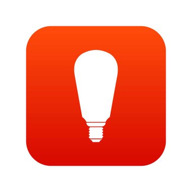Ampul simgesi dijital kırmızı