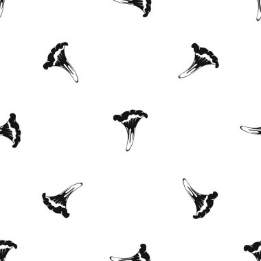 Cantharellus cibarius desen sorunsuz siyah