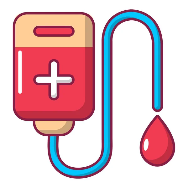 Icône sac de sang, style dessin animé — Image vectorielle
