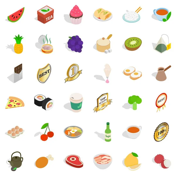 İyi mutfak Icons set, izometrik stili