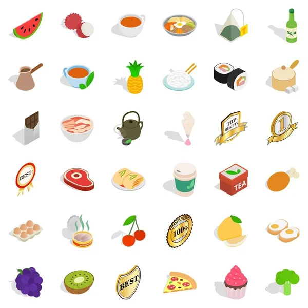 Meyve Icons set, izometrik stili