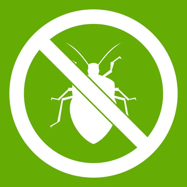 Pas d'icône de signe de bug vert — Image vectorielle