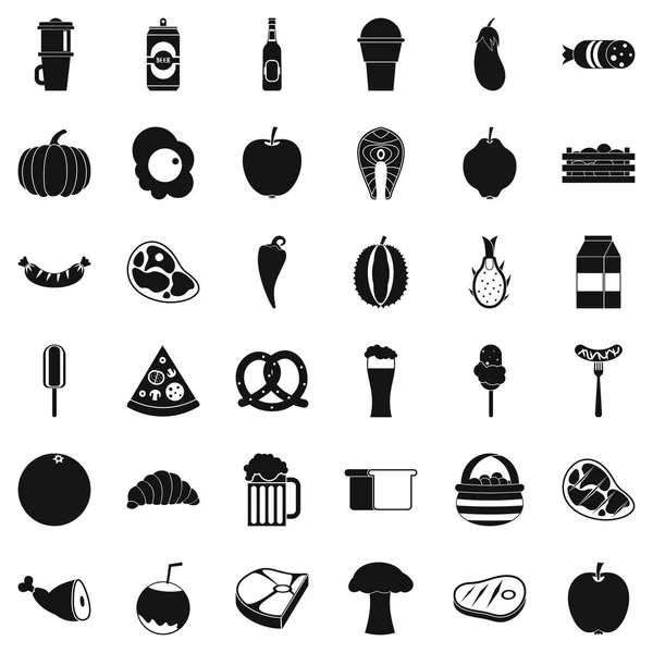 Akşam yemeği simgeler kümesi, simle stili