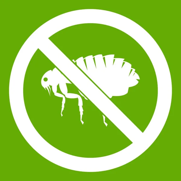 No flea sign icon green — Stock Vector