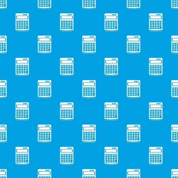 Modèle de calculatrice bleu sans couture — Image vectorielle
