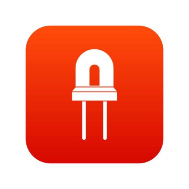 Halojen lamba simgesi dijital kırmızı