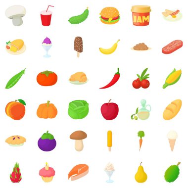 Salatalık Icons set, karikatür tarzı