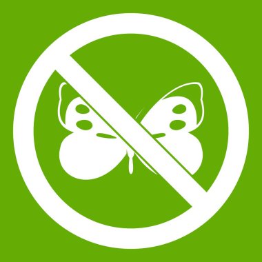 Hiçbir kelebek işareti simgesi yeşil