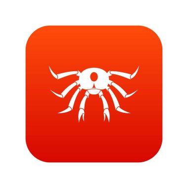 Yengeç deniz ürünleri simgesi dijital kırmızı