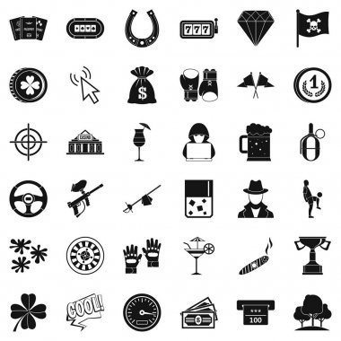 Nakit Icons set, basit tarzı