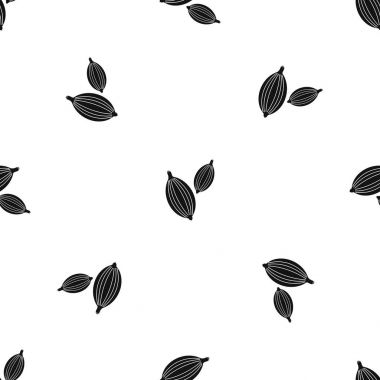 Kakule bakla sorunsuz siyah desen