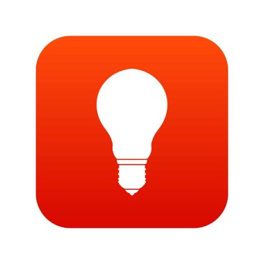 Ampul simgesi dijital kırmızı