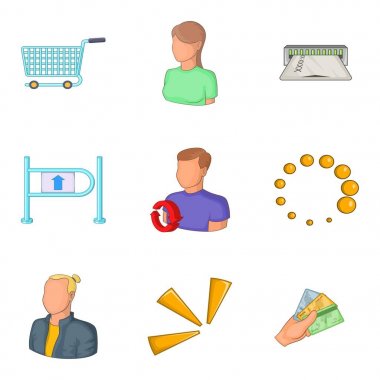 Toplayıcı Icons set, karikatür tarzı