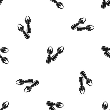 Baharat karanfil deseni sorunsuz siyah