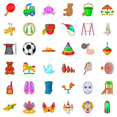 Anaokulu Icons set, karikatür tarzı