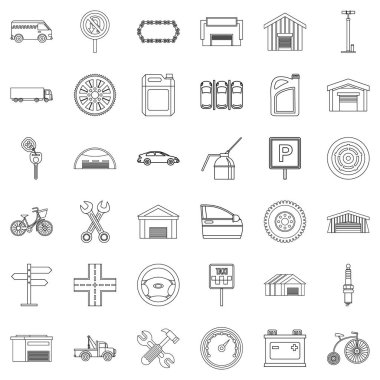 Kamyon Icons set, anahat stili