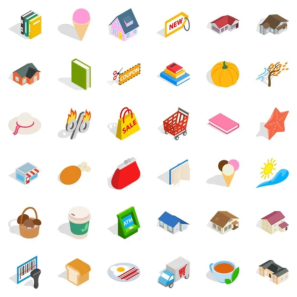 Güzel Icons set, izometrik stili