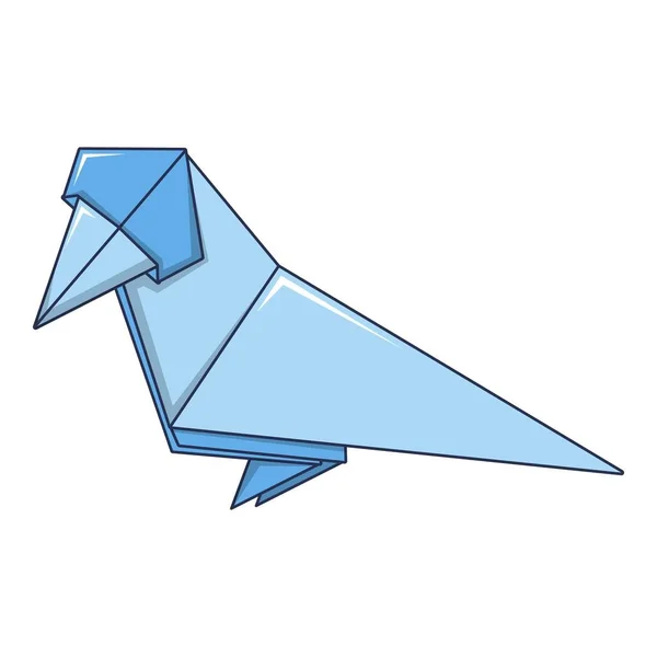 Origami bird icon, cartoon style — Stock Vector