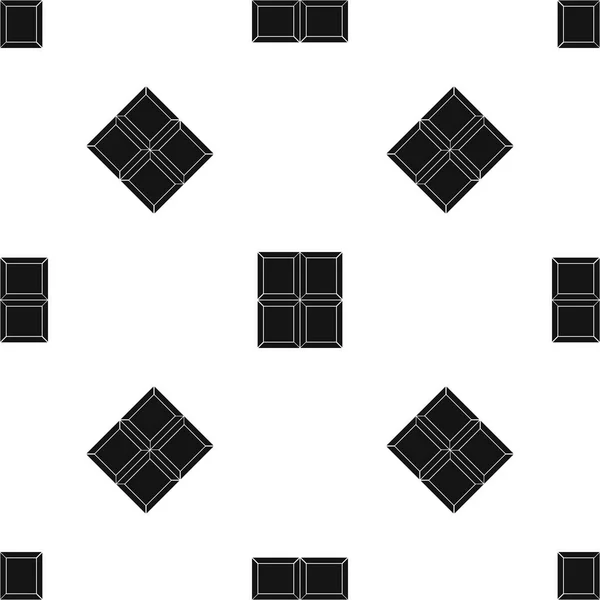 Modèle de pièce de chocolat noir sans couture — Image vectorielle