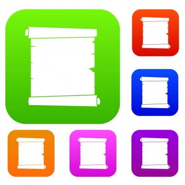 Kaydırma kağıt renk koleksiyonu ayarla