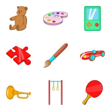 Genç Icons set, karikatür tarzı için oyuncak