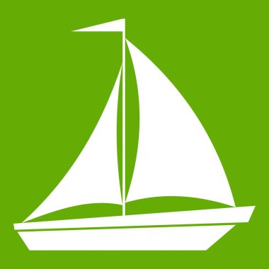Tekne yelken simgesi yeşil ile