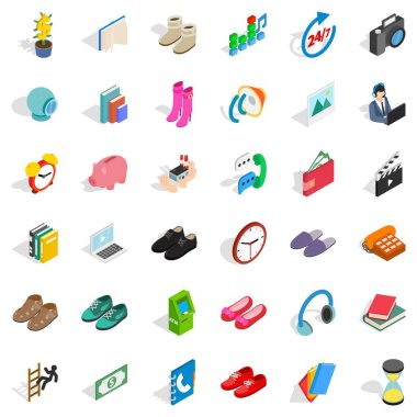 Mevduat Icons set, izometrik stili