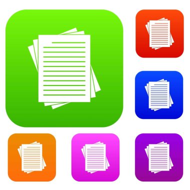 Vintage kaplı kağıtlar ayarla renk koleksiyonu