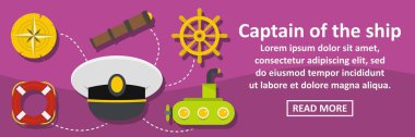 Kaptan gemiyi afiş yatay kavramının
