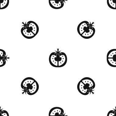 Domates desen sorunsuz siyah yarısı