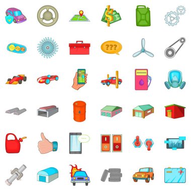 Ödeme Icons set, karikatür tarzı
