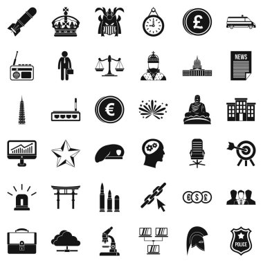 Takım Icons set, basit tarzı