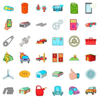 Hizmeti simgelerini ayarla, tarzı çizgi film