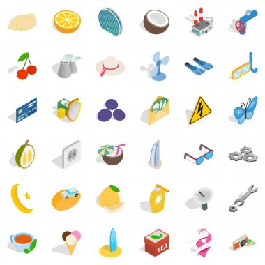 Dubai Icons set, izometrik tarzı