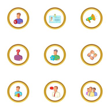 Kariyer simgeler ayarla, tarzı çizgi film