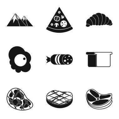 Atlanarak office Icons set, basit tarzı