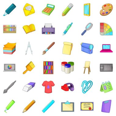 Şövale Icons set, karikatür tarzı