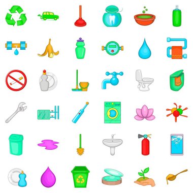 Amblem Icons set, karikatür tarzı