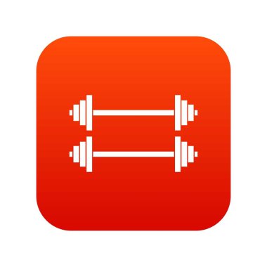 İki barbell simgesi dijital kırmızı