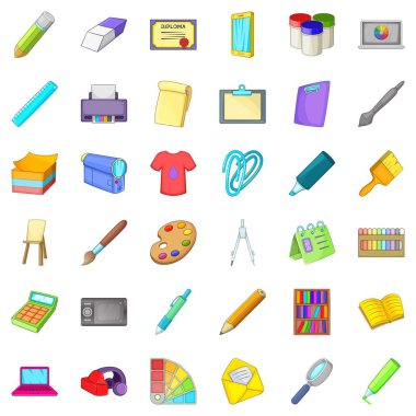 Icons set resim, karikatür tarzı