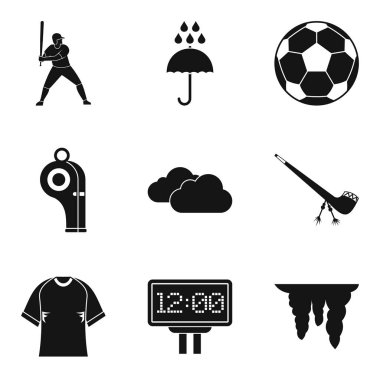 Maç sayısı Icons set, basit tarzı