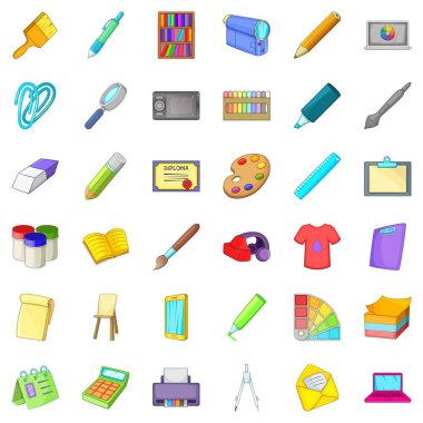 Palet Icons set, karikatür tarzı