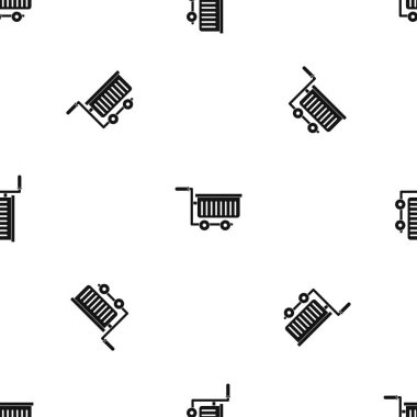 Büyük plastik süpermarket arabası desen sorunsuz siyah