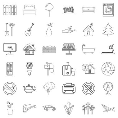 Musluk Icons set, anahat stili