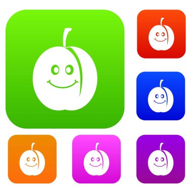 Taze gülümseyen kayısı renk koleksiyonu ayarla